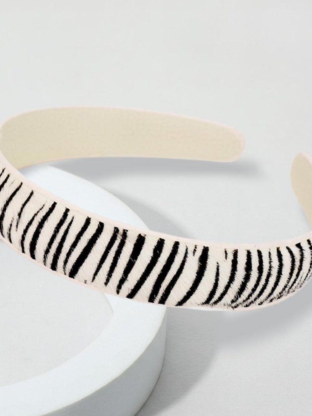 Zebra Pattern Genuine Leather Headband